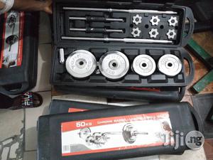 Standard 50kg Chrome Dumbbell and Barbell