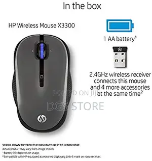 HP 2.4ghz Wireless USB Mouse X3300