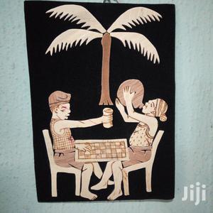 Handmade Art Work Of An African Couple's Day Out