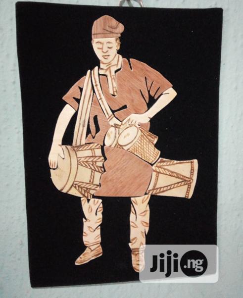 Handmade Art Work of an African Drummer