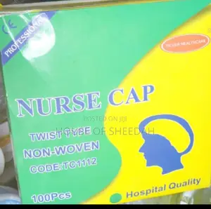 Nurse Cap Hairnets Box Of 100 Pcs Non-woven Round Hat Dust Cap