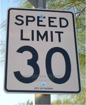 Aluminium Speed Limited Sign