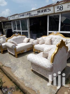 Modern 7 Seater Living Room Fabric Made Royal Sofa Chair.