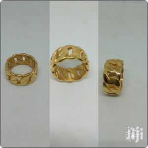 Men's Cuban Fashion Ring - Gold
