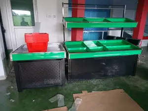 Green And Black Brand New Fruit Racks Display