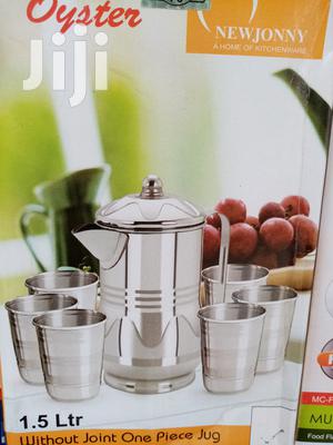 7pcs Stainless Steel Jug With Cups