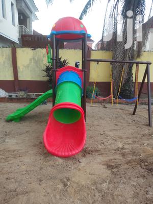 Children Play Ground House With Turnnel Slide And Swing