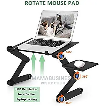 T9 Adjustable Laptop Table With Mousepad Cooler
