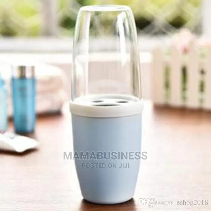 Toothpaste and Toothbrush Holder With Transparent Lid