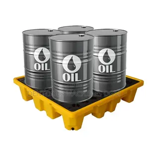 Oil Drum Spill Containment Pallet With Drain