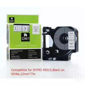 Dymo 12mm X 7mm Tape Black on White - 45013