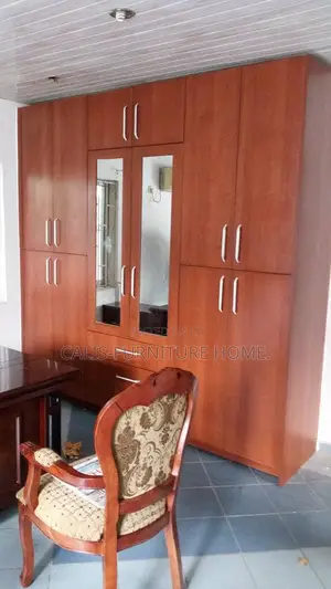 7ft X 8ft Wardrobe. Brown With Mirror