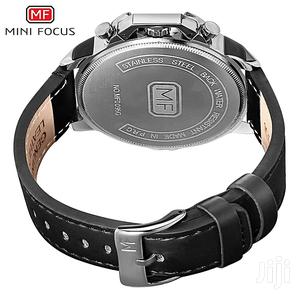 Black Minifocus Leather Wrist Watch
