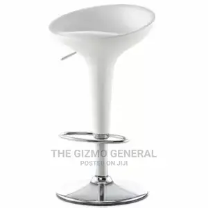 Swivel Adjustable Bar Stool - White