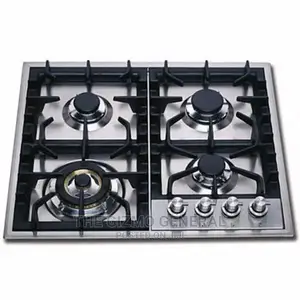 60x50cm Builtin 4 Gas Hob in Stainless Steel Auto Ignition