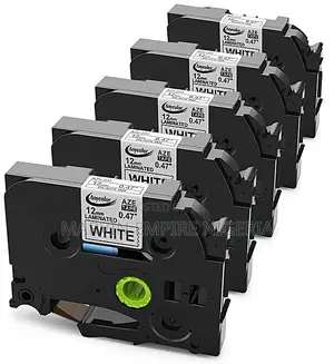 Tze231 12mmblack on White Compatible P-Touch Brother 5-Pack