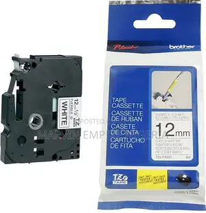 Brother Tze Fx-231 12mm Black on White Original Label Tape