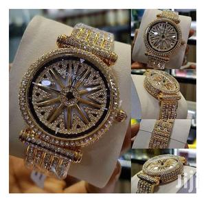 Photo - Forecast Rotary Men's Iced Out Wrist Watch - Gold