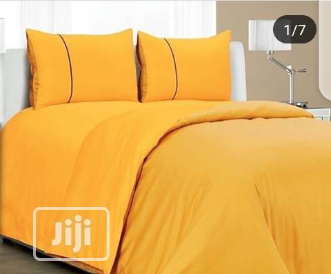 Yellow Bedsheet With 4 Pillow Cases