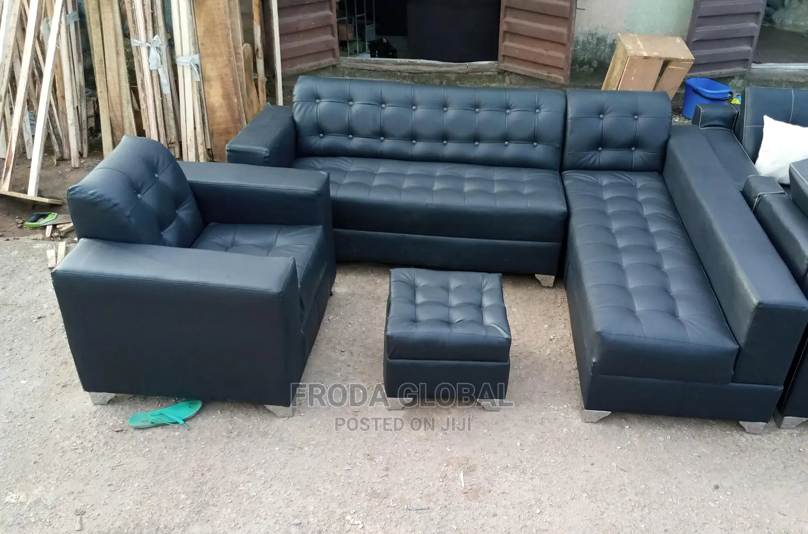 LShaped Sofas, Single Chair and Ottoman Leather Couches. in Lekki
