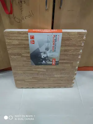 Gym Floor Mat Wooden Cream