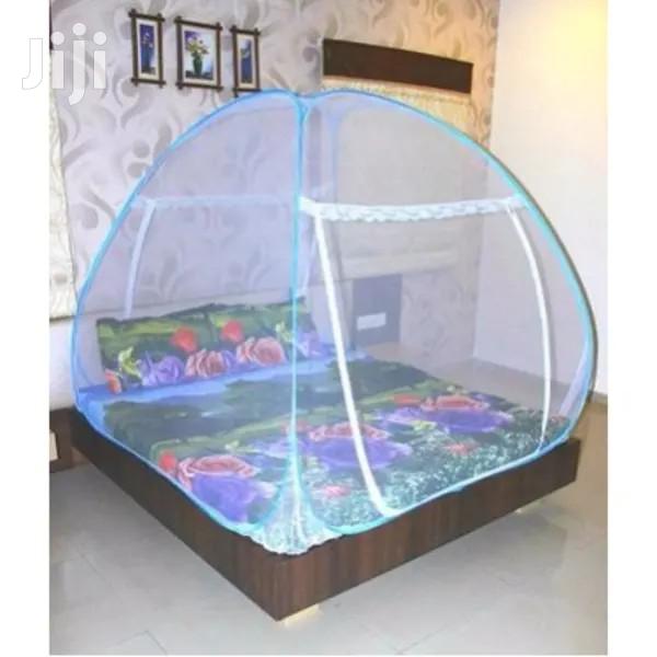 Foldable Treated Tent Mosquito Net for 4x6ft Bed Size-Blue