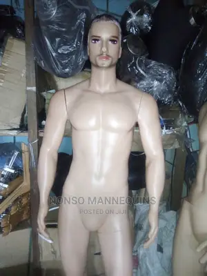 Full Plastic Male Mannequin With Customized Hair
