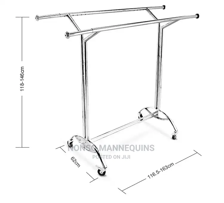 Double Sided Garment Clothes Collapsable Racks Display