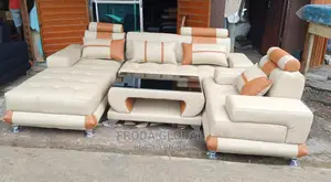 L Shaped Sofa With a Single Sitter Chair and Table. Lag07