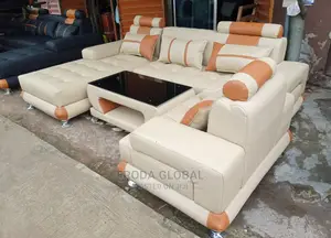 L Shaped Sofa With a Single Sitter Chair and Table. Lag07