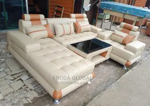 Quality Couch: L-Shape Sofa,Single Chair and Table. Jpcrll20