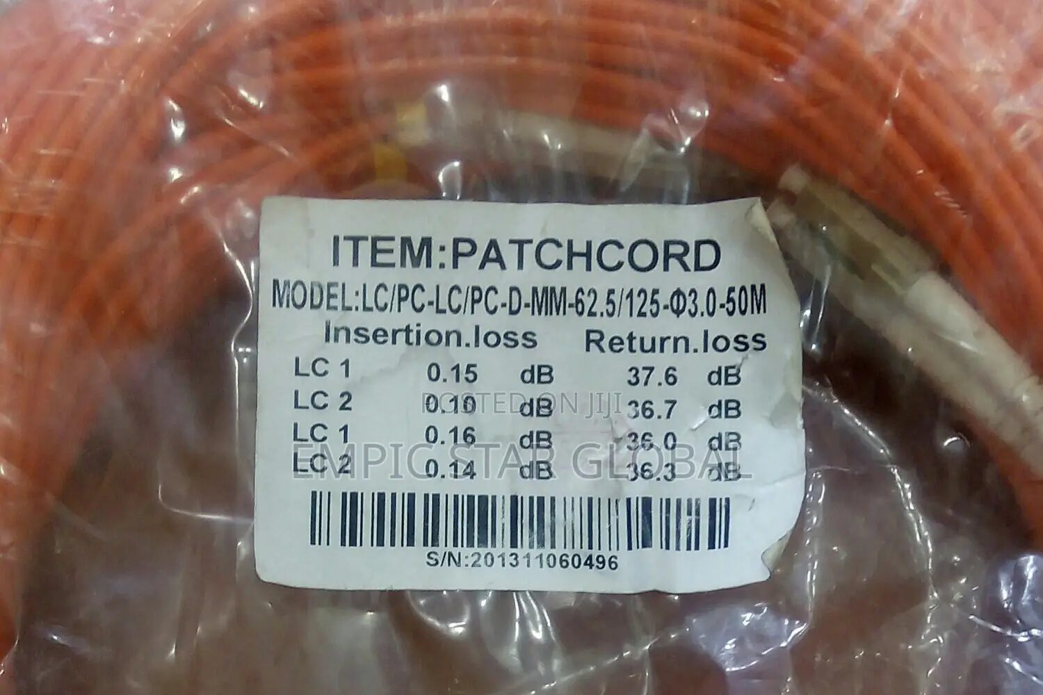 Fiber Patch Cord Lc-Lc 50m Duplex Mm