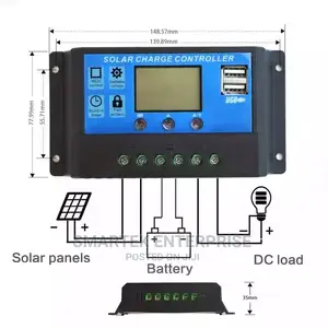 30A Solar Charge Controller 12/24v Auto With LCD Display