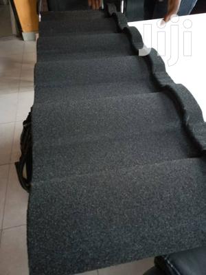 Plain Black Roman Stone Coated Roofing Sheet.