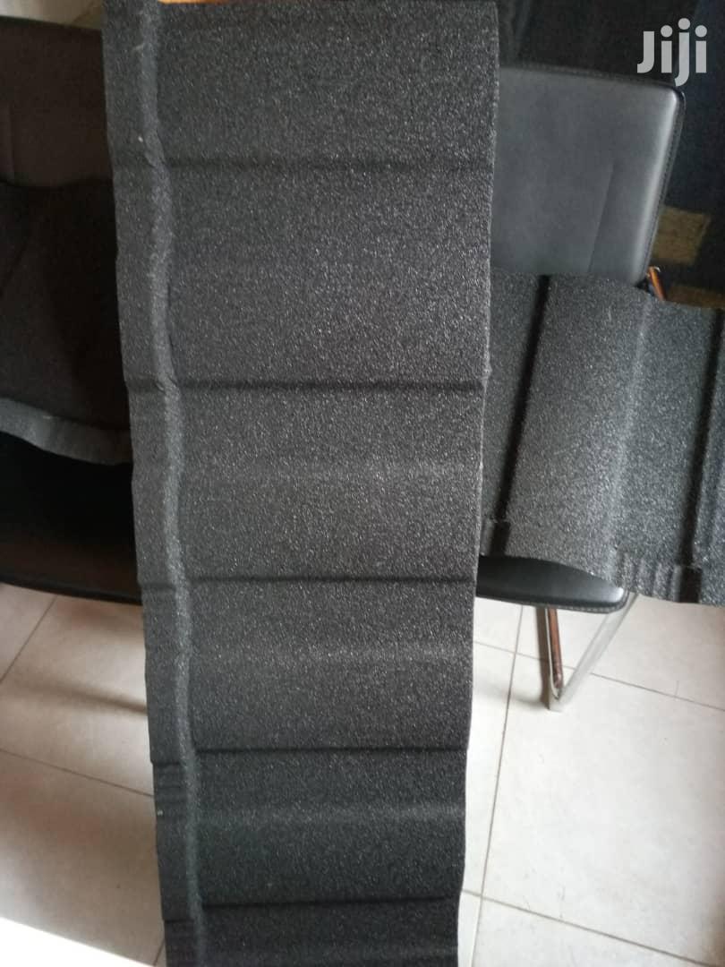 Plain Black Roman Stone Coated Roofing Sheet.