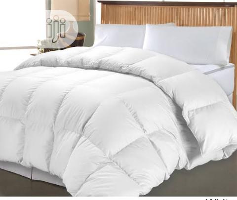 100% White Cotton Duvet, Bedsheet and 4 Pillow Cases
