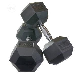 Pair of 20kg New Hexagonal Dumbell