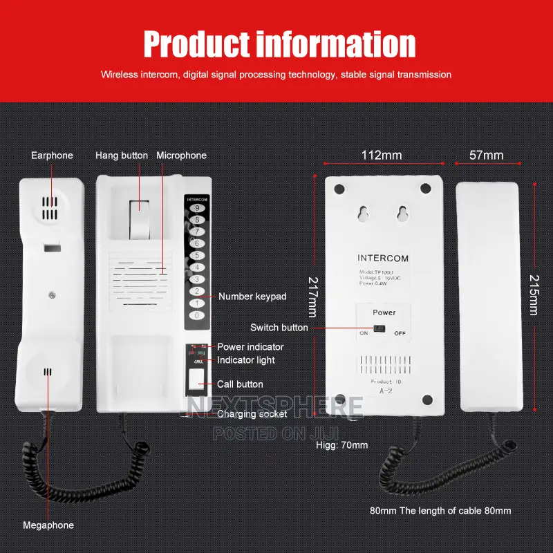 Wireless Intercom for Home, Office