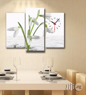 White Flowers Canvas Wall Art Cp023 3 Piece