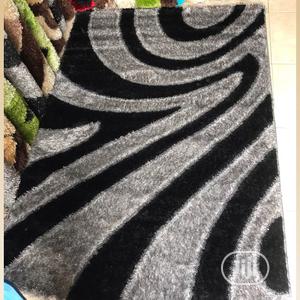Ash and Black Pattern Soft Center Rugs 3/5