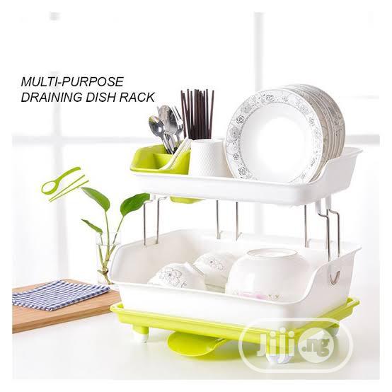2 Layer Multi Purpose Draining Storage Rack