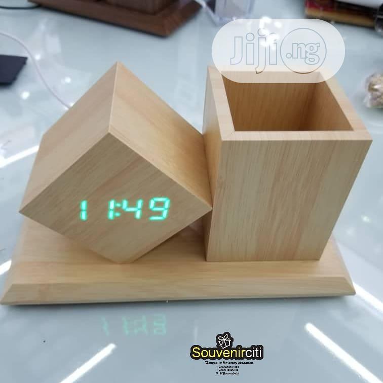 Wooden Digital Table Clock
