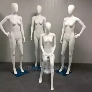Glossy Female White Mannequins Display 10