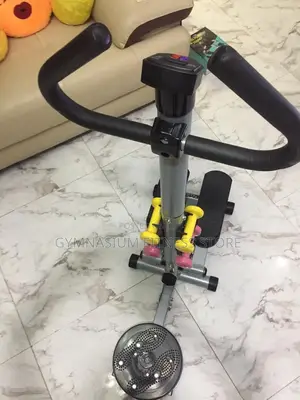 Standing Stepper With Handle, Dumbbell And Twister Yellow