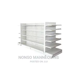 Supermarket Shekves With Perforated Back Panel