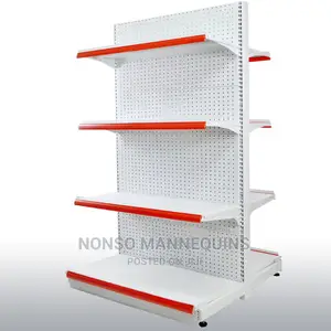 Supermarket Shekves With Perforated Back Panel