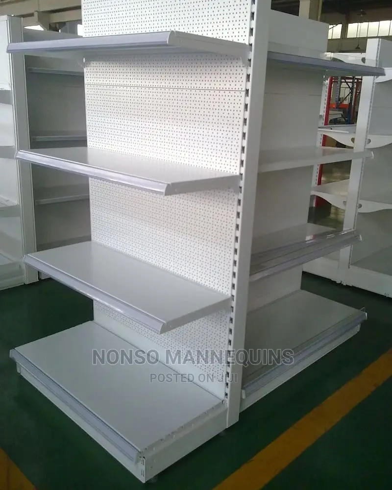 Supermarket Shekves With Perforated Back Panel