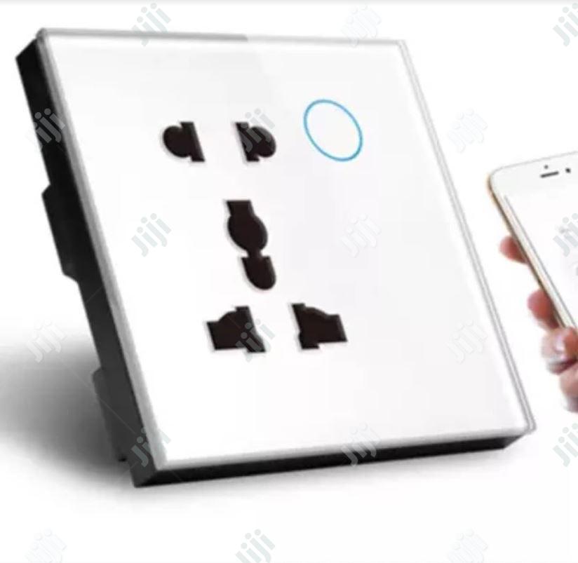 Wi-fi Smart Socket -luxury Crystal Glass Panel