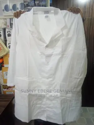 Unisex Classic Length Lab Coat, White,Unisex Classic Length