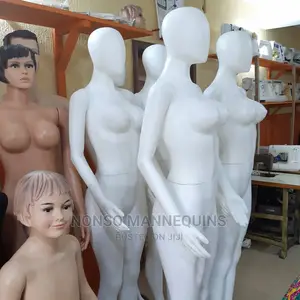 Egg Face White Plastic Clothes Display
